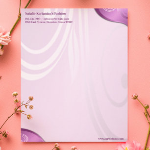 Modèle de papier à en-tête floral élégant