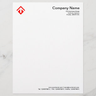 Modèle De Papier À En-tête Géométrique 03 - Rouge