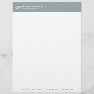 MODÈLE DE PAPIER À EN-TÊTE LOGO LOTUS BLOSSOM POUR EN-TÊTE SANTÉ/BIEN-ÊTRE