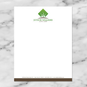 Modèle De Papier À En-tête Logo moderne d'entretien de pelouse/d'aménagement