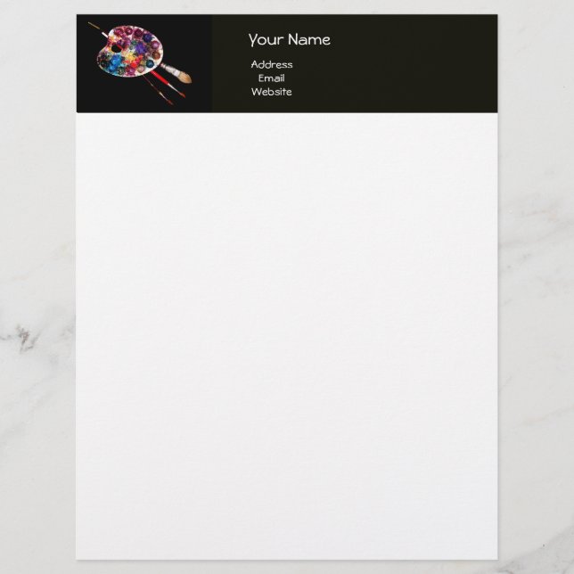 MODÈLE DE PAPIER À EN-TÊTE  PALETTE DE COULEUR (Devant)