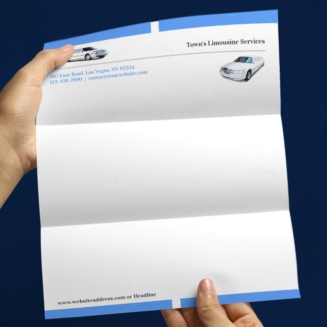 Modèle de papier à en-tête pour service de limousi (Créateur téléchargé)