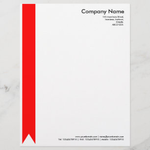 Modèle De Papier À En-tête Ruban - Rouge