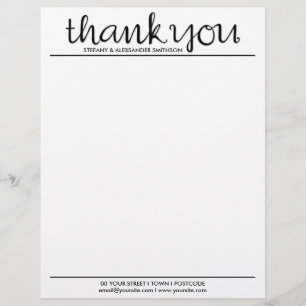 Modèle De Papier À En-tête Tête de Merci noire