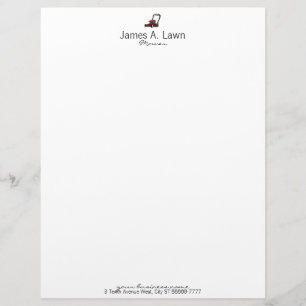 Modèle De Papier À En-tête Tondeuse à gazon