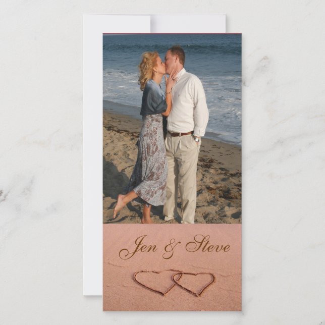 Modèle de photo d'amour sur la plage (Devant)