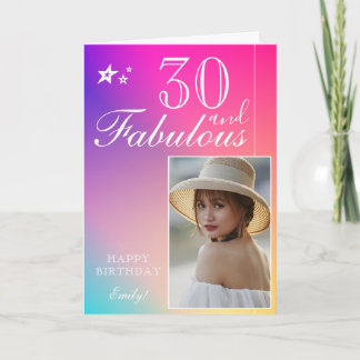 Modèle de photo d'anniversaire élégant pour 30 ans