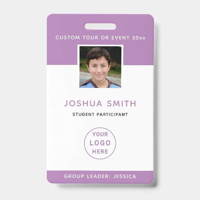 Modèle de photo de badge d'identification Voyage s (Avant)