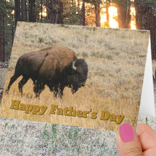 Modèle de photo de bison pour la fête des pères da