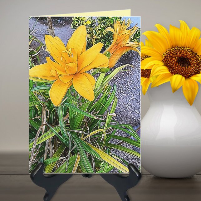Modèle de photo de lys orange et bourgeon pour pen (Créateur téléchargé)