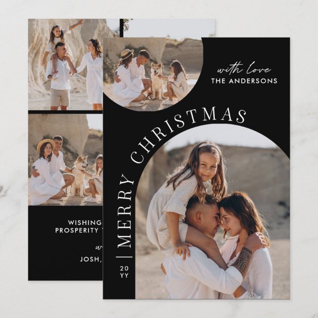 Modèle de photo de Noël avec disposition d'arche n (Devant / Derrière)