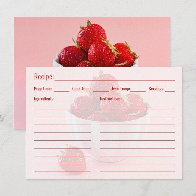 Modèle de photo de nourriture aux fraises rouges a (Devant / Derrière)