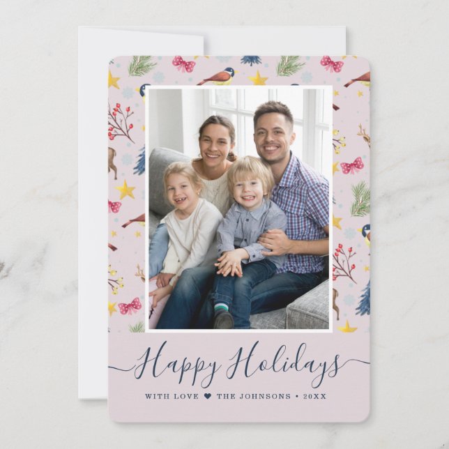 Modèle de photo de script de Joyeuses Fêtes (Devant)