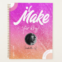 Modèle de photo de style de livre d'agenda Rose Pa