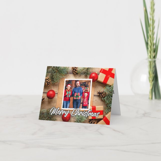 Modèle de photo de vacances classique Joyeux Noël (Devant)