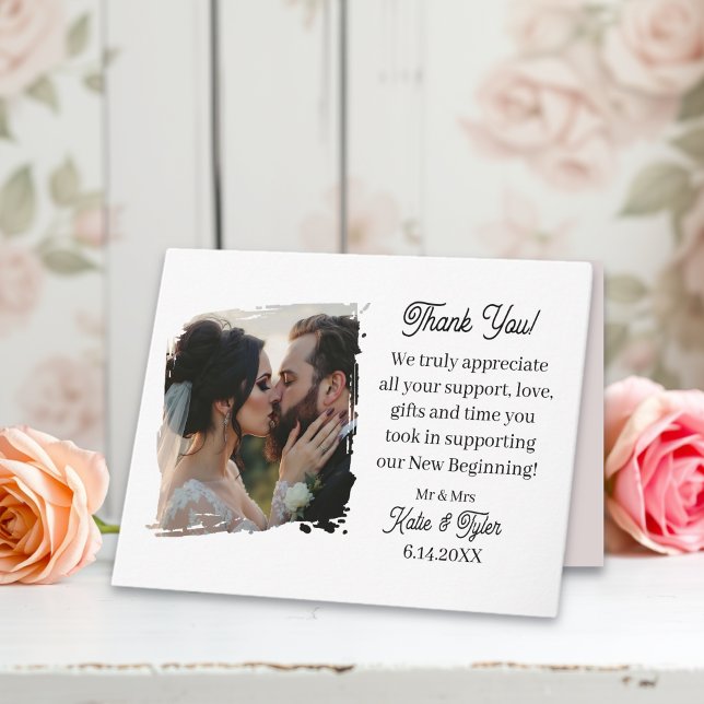 Modèle de photo personnalisé Mariage Merci (Créateur téléchargé)