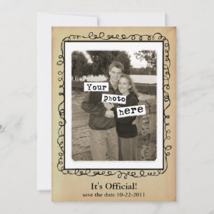Modèle de photo pour annonce de mariage