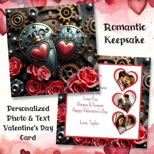 Modèle de photo Saint-Valentin Roses Steampunk (Créateur téléchargé)