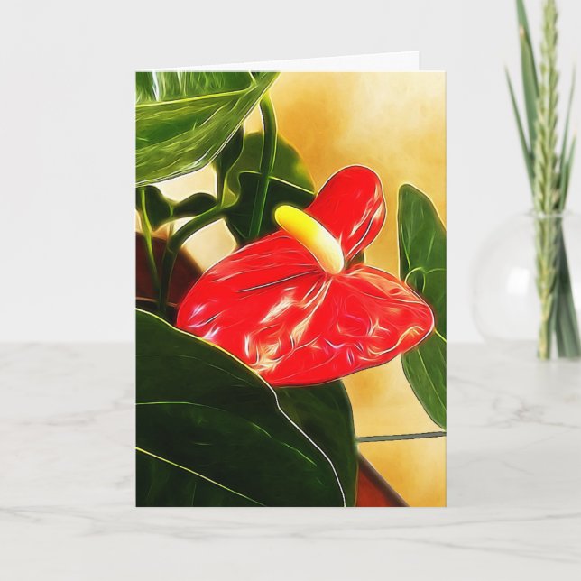 Modèle de photographie florale Anthurium rouge (Devant)