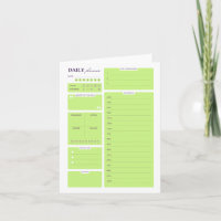 Modèle de planificateur quotidien minimaliste vert
