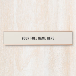 Modèle de plaque de porte avec nom personnalisé Ch
