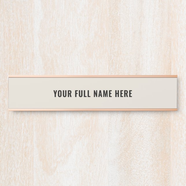 Modèle de plaque de porte avec nom personnalisé Ch (Devant)