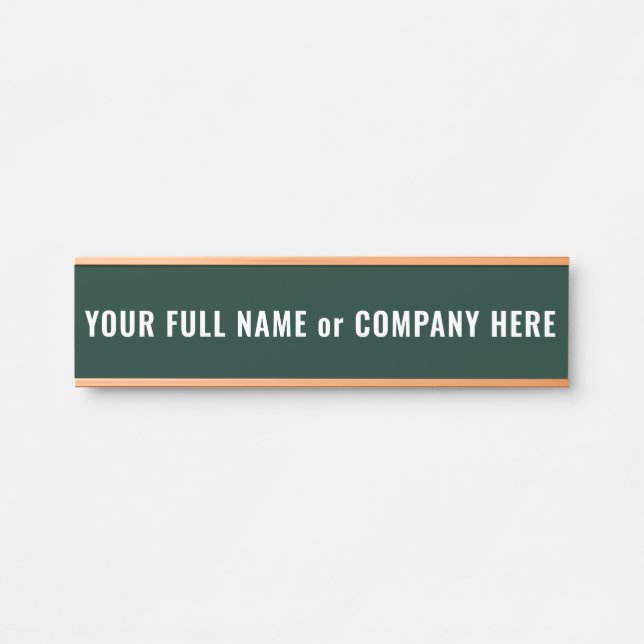 Modèle de plaque de porte avec nom personnalisé et (Devant)