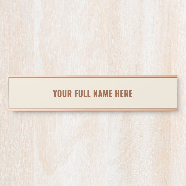 Modèle de plaque de porte personnalisée avec nom C (Devant)