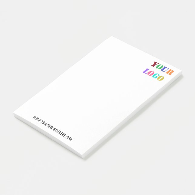 Modèle de Post-it® Notes personnalisées avec le lo (Incliné)