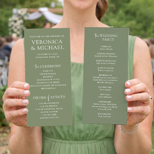 Modèle de programme de cérémonie de mariage minima
