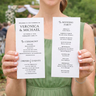 Modèle de programme de cérémonie de mariage minima