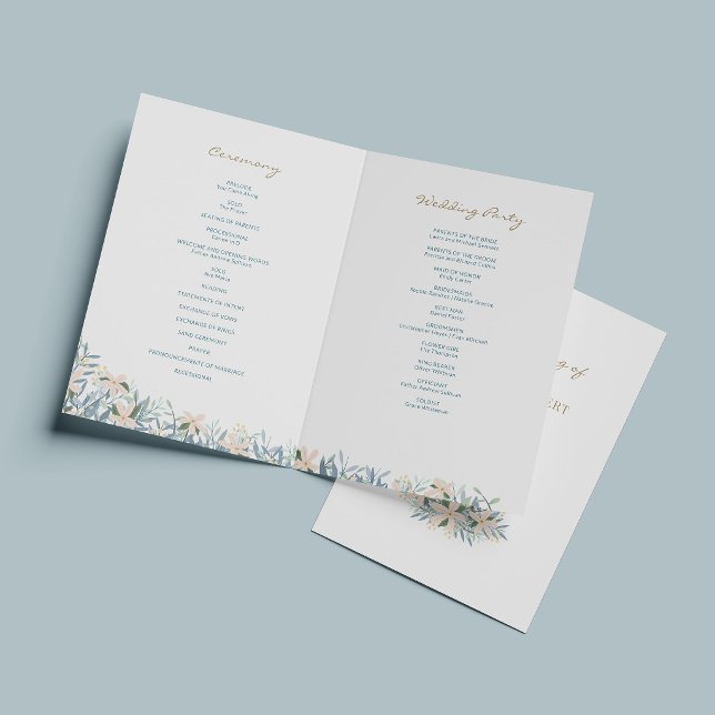 Modèle de programme de mariage aux fleurs sauvages (Créateur téléchargé)