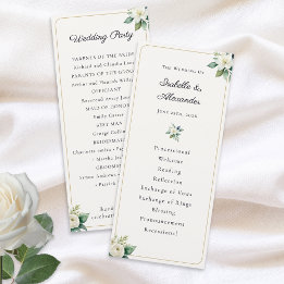 Modèle de programme de mariage floral élégant