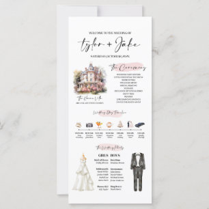 Modèle de programme de mariage infographique modif