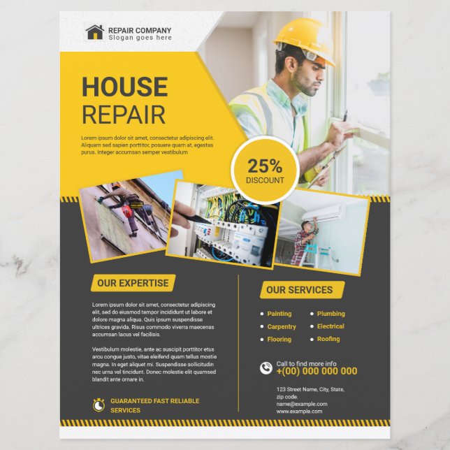 Modèle de prospectus de service de réparation de m (Devant)