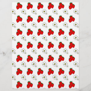 Modèle de prospectus fraises et fleurs