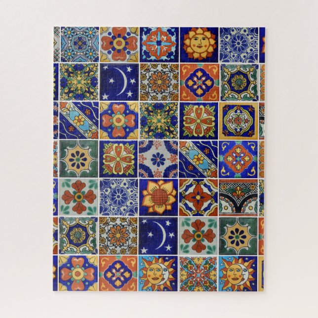 Modèle de puzzle en mosaïque mexicaine ou UTILISEZ (Vertical)