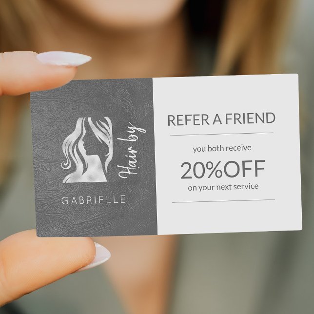 Modèle de référence du logo gris argent du salon d (Créateur téléchargé)