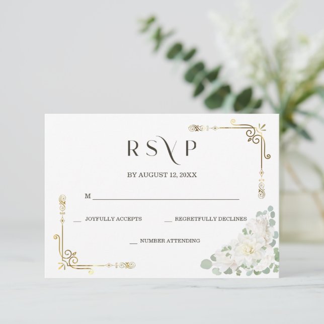 Modèle de réponse de mariage élégant et personnali (Debout devant)