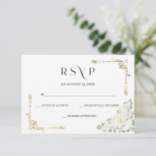 Modèle de réponse de mariage élégant et personnali