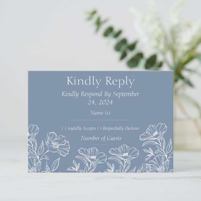 Modèle de réponse de mariage floral Lily blanc ble (Debout devant)