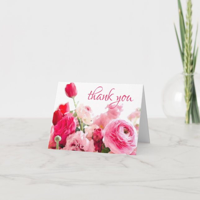 Modèle de roses à l'aquarelle avec écriture manusc (Devant)
