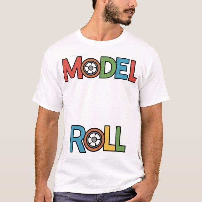 Modèle de rouleau T-shirt 👕 de base pour hommes ✅ (Devant)