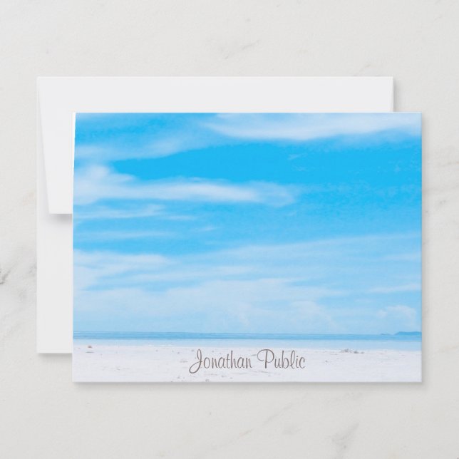 Modèle de script calligraphié ciel bleu nuages bla (Devant)