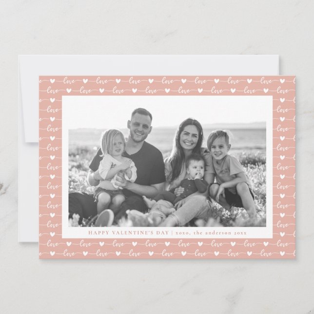 Modèle de script d'amour Photo de la Saint-Valenti (Devant)