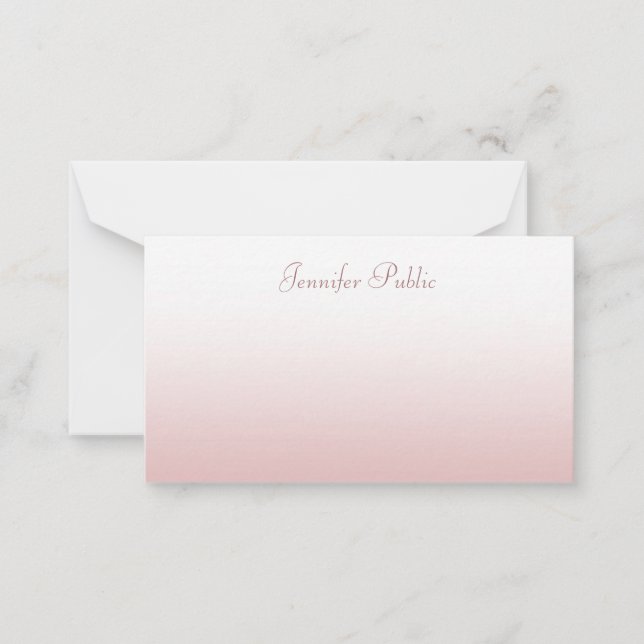 Modèle de script de calligraphie or Rose créatif (Devant)