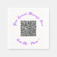 Modèle de serviettes en papier avec texte et code
