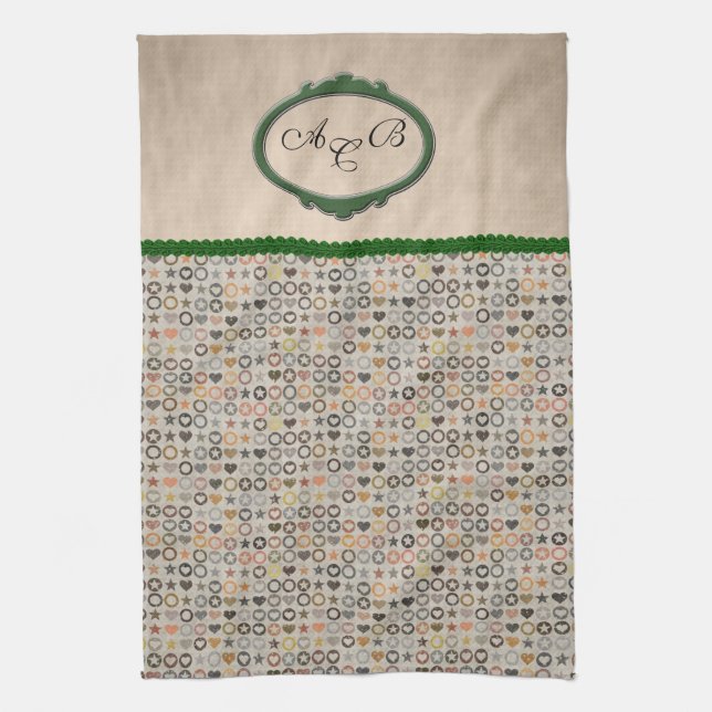 Modèle de serviettes monogrammes (Vertical)