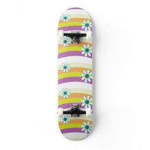 Modèle de skateboard floral Groovy