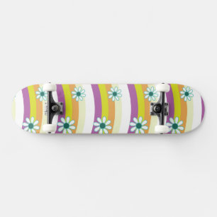 Modèle de skateboard floral Groovy